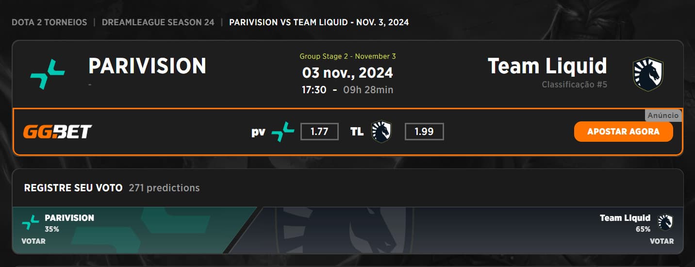 O próximo passo da Liquid é jogar contra a PARIVISION.