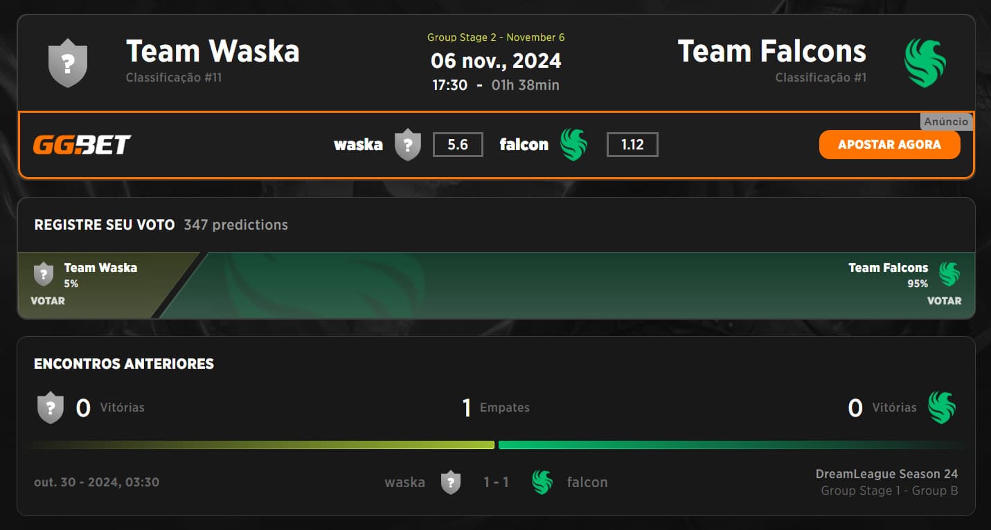 Última partida do sexto dia da segunda etapa.