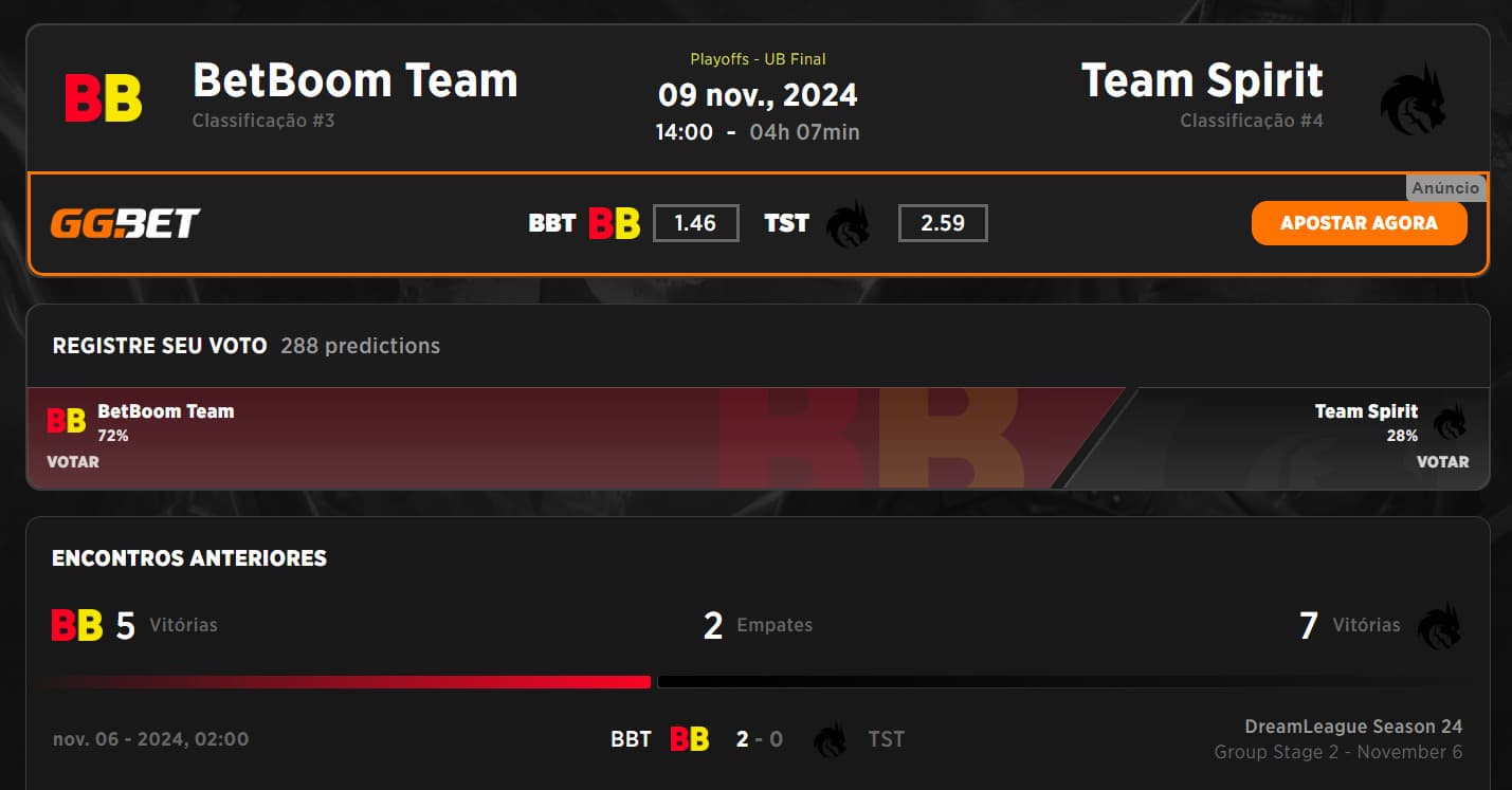 Última partida do primeiro dia de playoffs na DreamLeague 24.