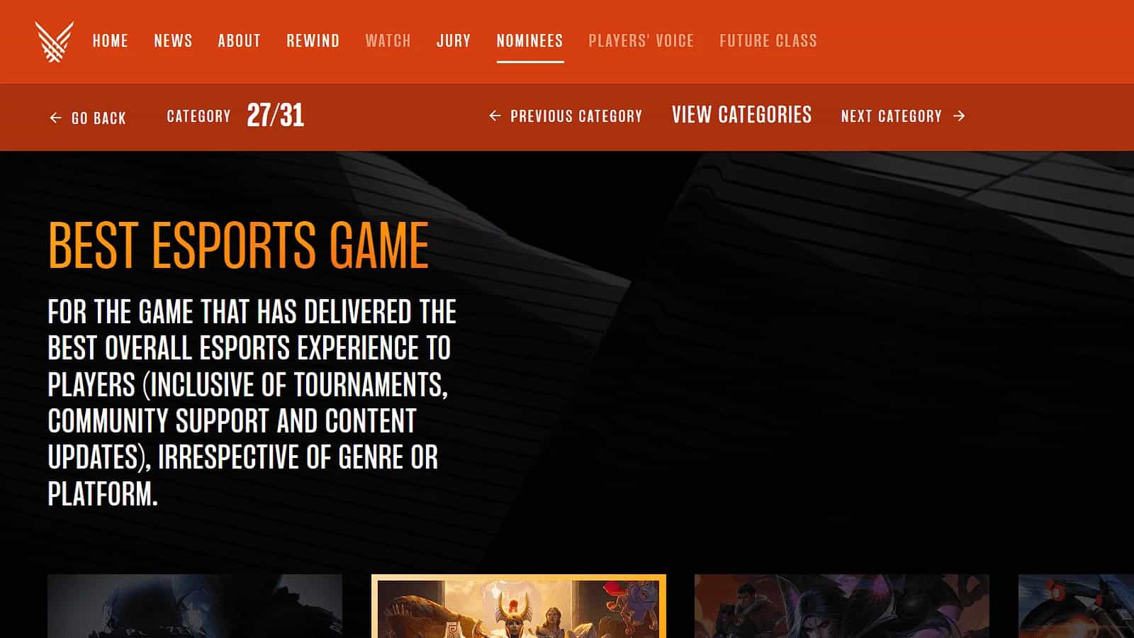 Dota concorre ao The Game Awards na categoria de melhor eSport