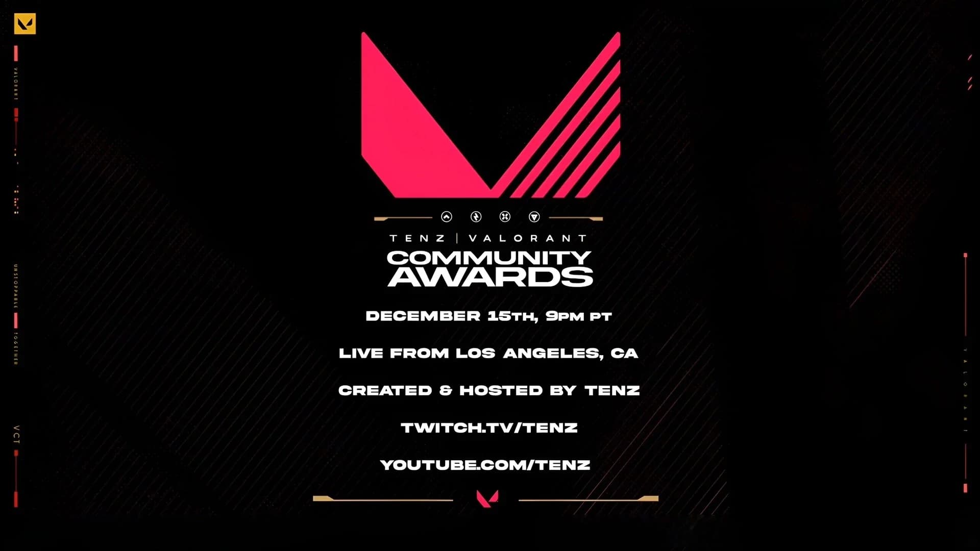 TenZ anuncia premiação do VALORANT chamado Community Awards