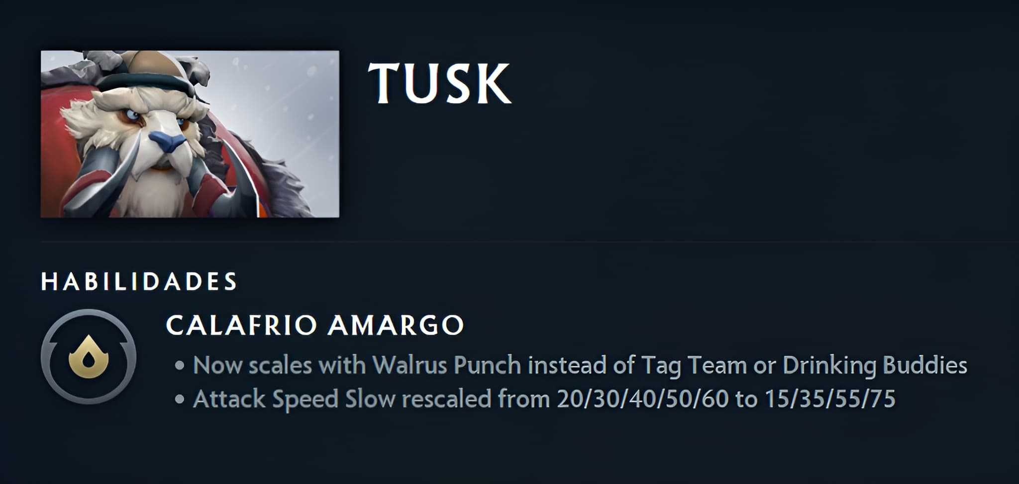 Alteração da atualização 7.37e no Tusk.