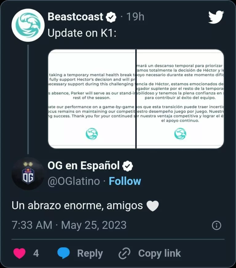 Saúde mental e emocional está afetando os jogadores