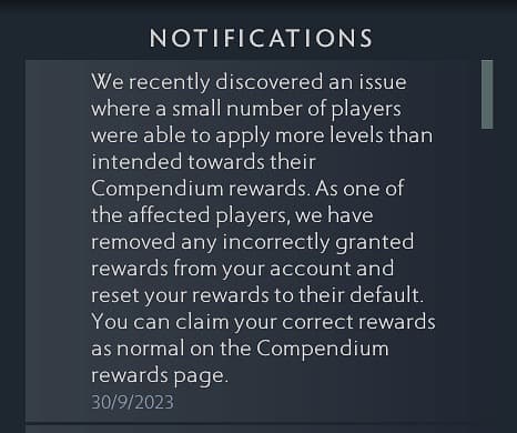 Resposta da Valve ao bug do compêndio
