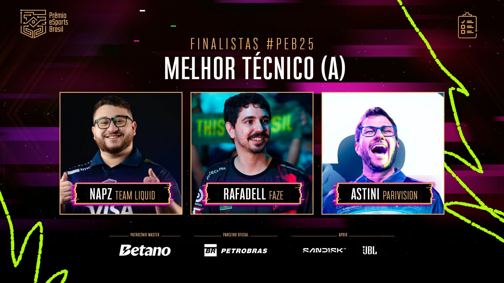 Astini está nas finais do Prêmio eSports Brasil.
