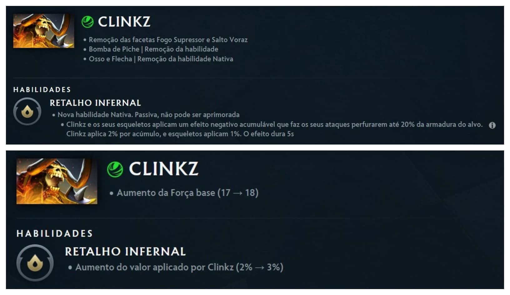 Clinkz foi o grande vencedor da atualização 7.40.