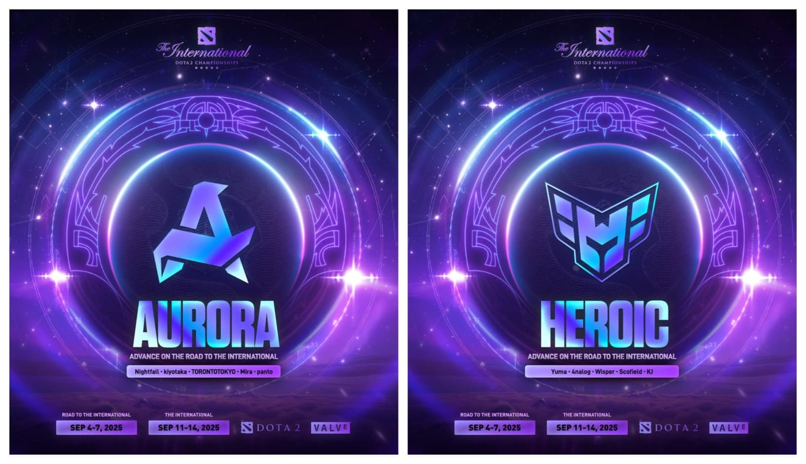 O primeiro par de equipes qualificadas vem da Europa Oriental e da América do Sul.