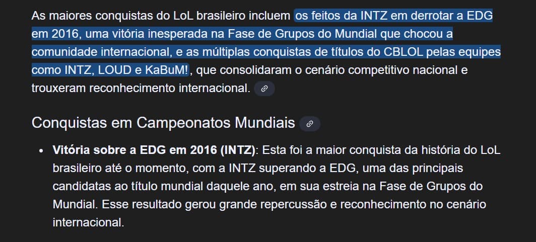 Resultados do LoL brasileiro.
