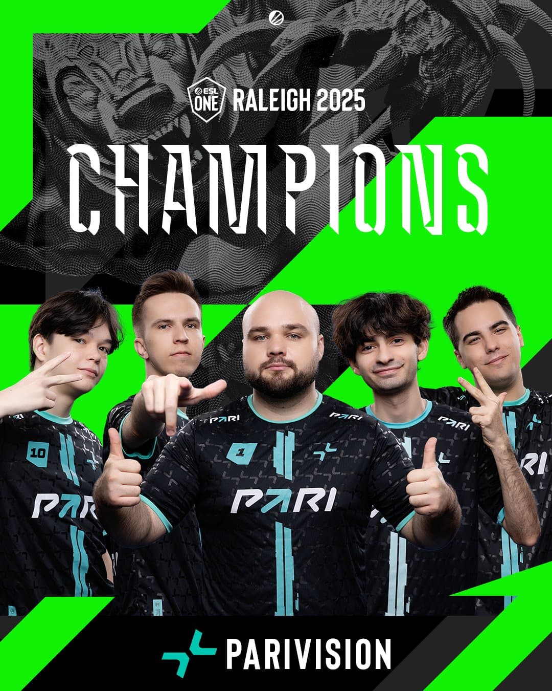A PARIVISION venceu o ESL One Raleigh.