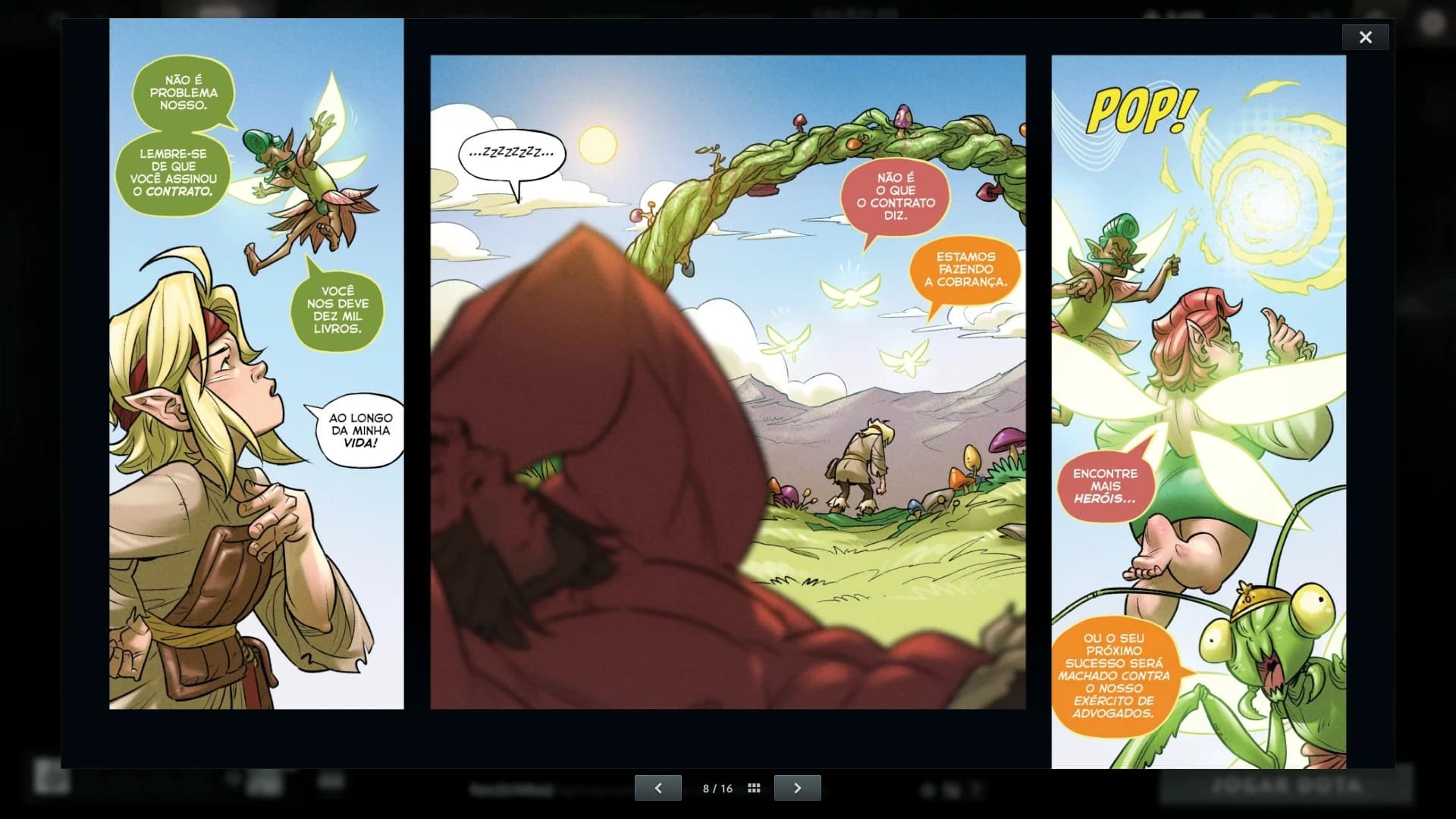 Página da HQ que explica a história por trás do evento.