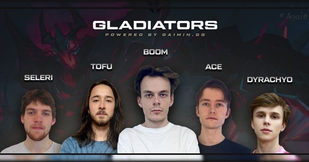 Primeira iteração do elenco dos Gaimin Gladiators.