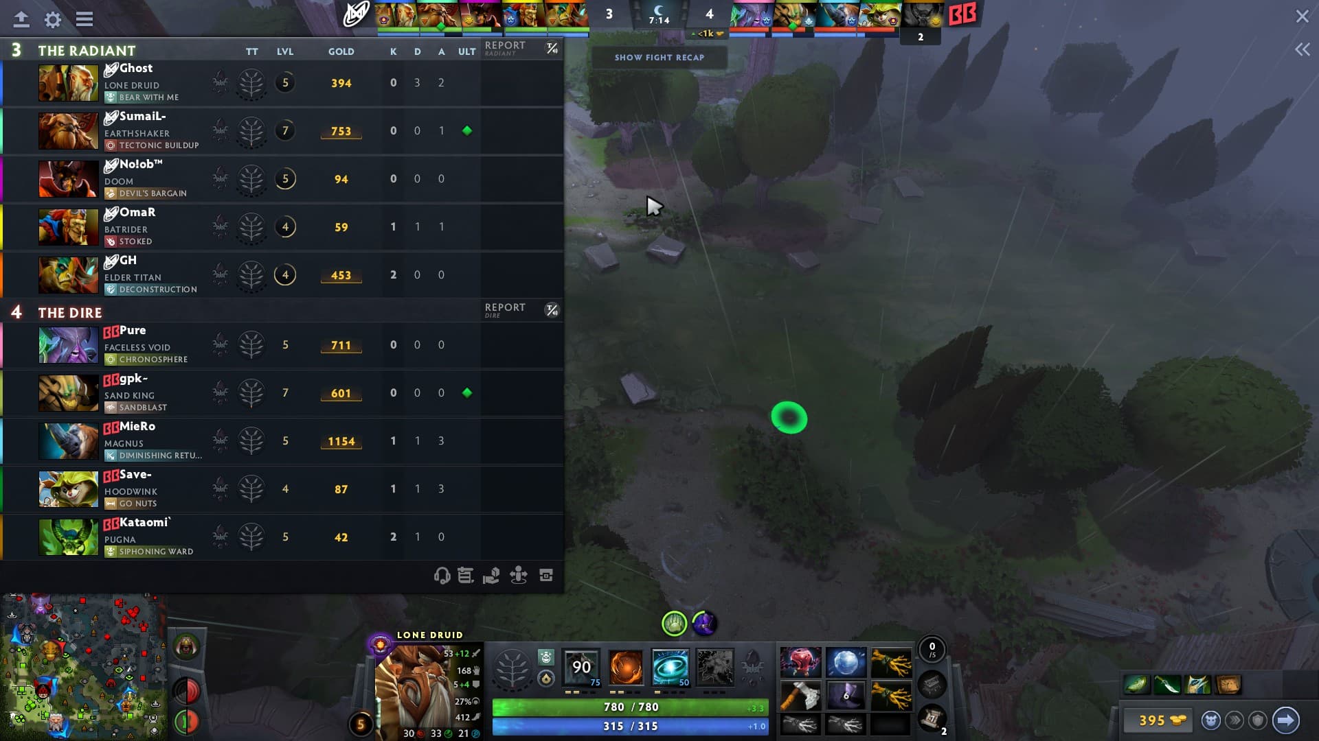 Início da partida da Nigma Galaxy contra o BetBoom Team no International 2025.