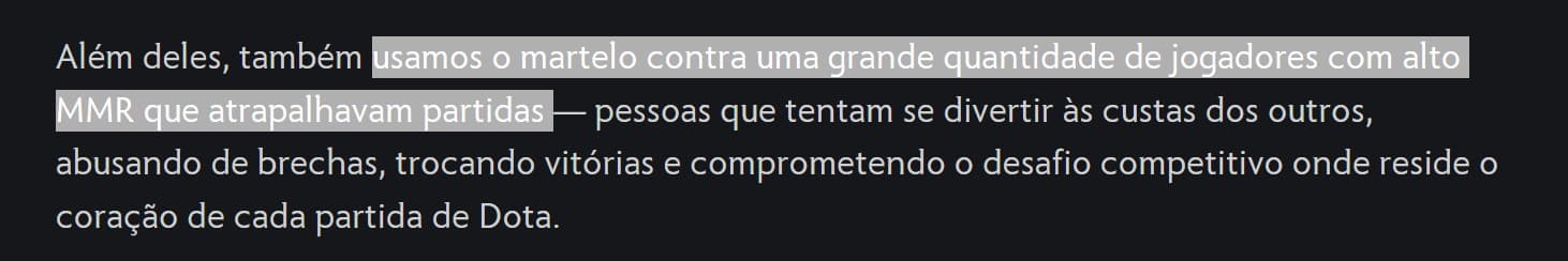 Essa foi a primeira vez que a Valve mencionou matchfixing no blog.