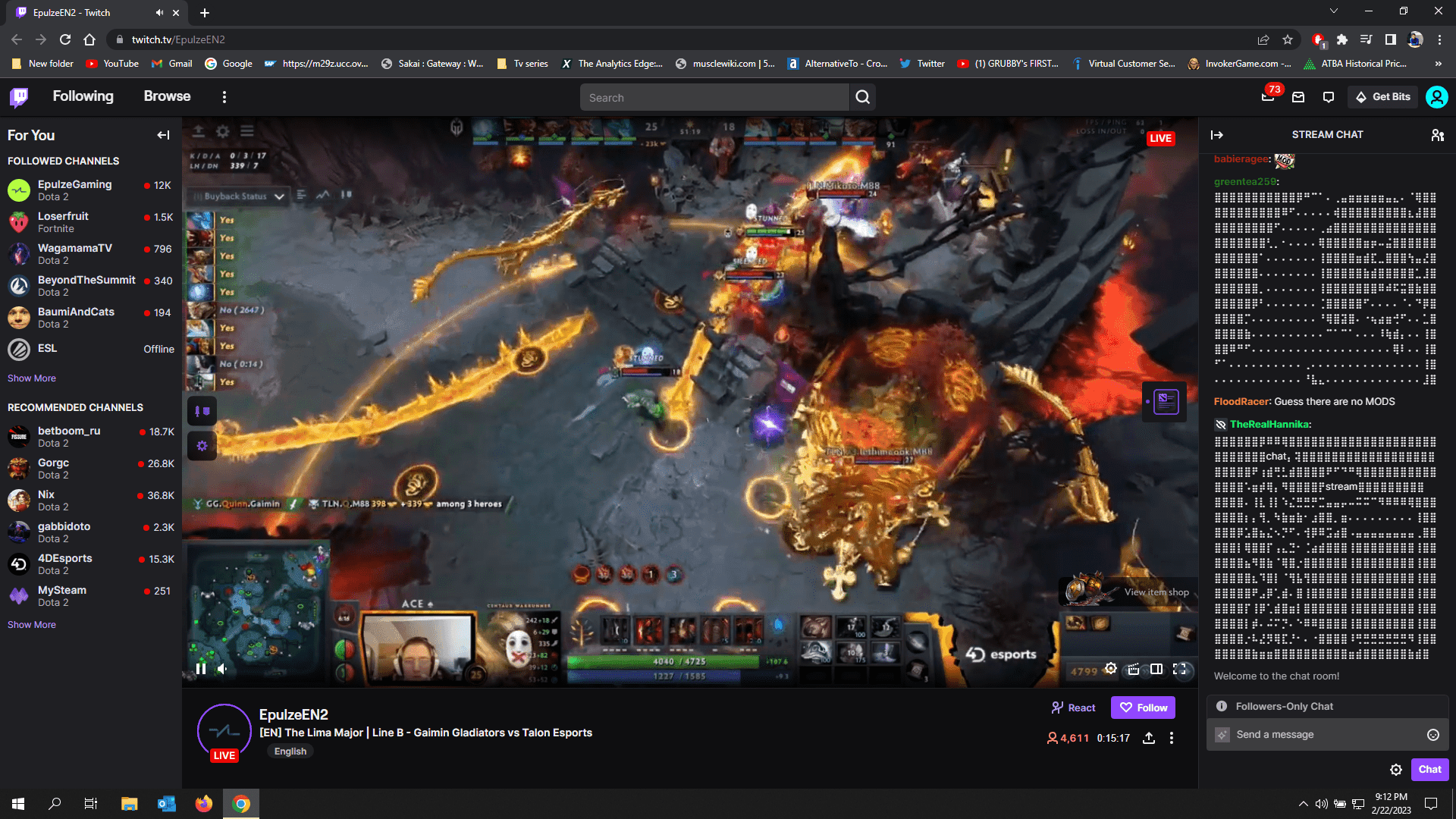 Caos no chat do stream oficial do Lima Major.