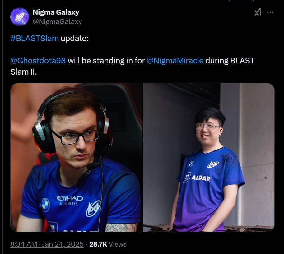 Confirmação da ausência de Miracle- por meio do Twitter.