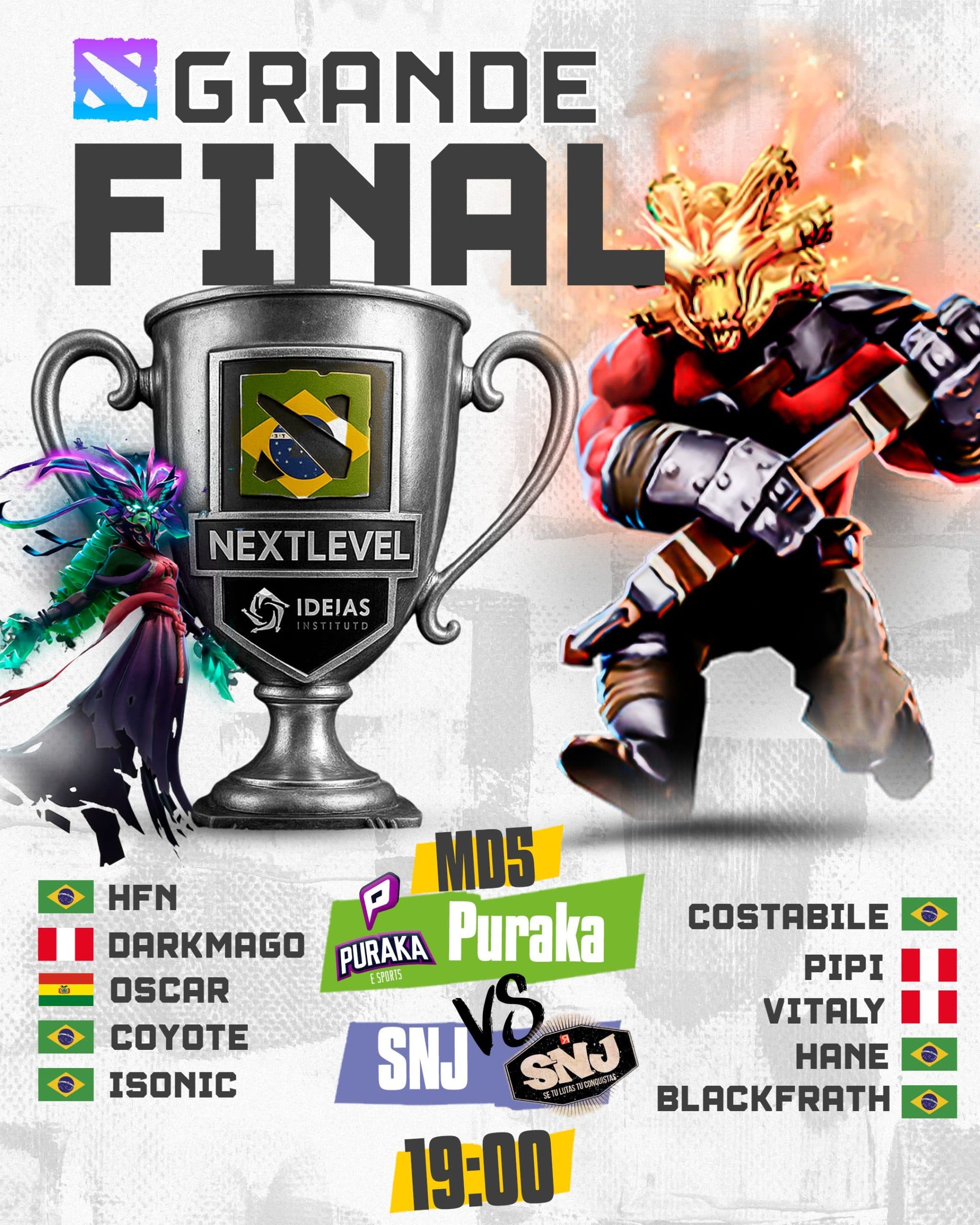 Pôster da Grande Final do Campeonato NEXTLEVEL 2025.