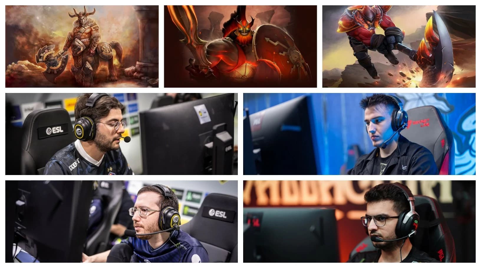 Heróis e jogadores que representam a posição de offlaner.