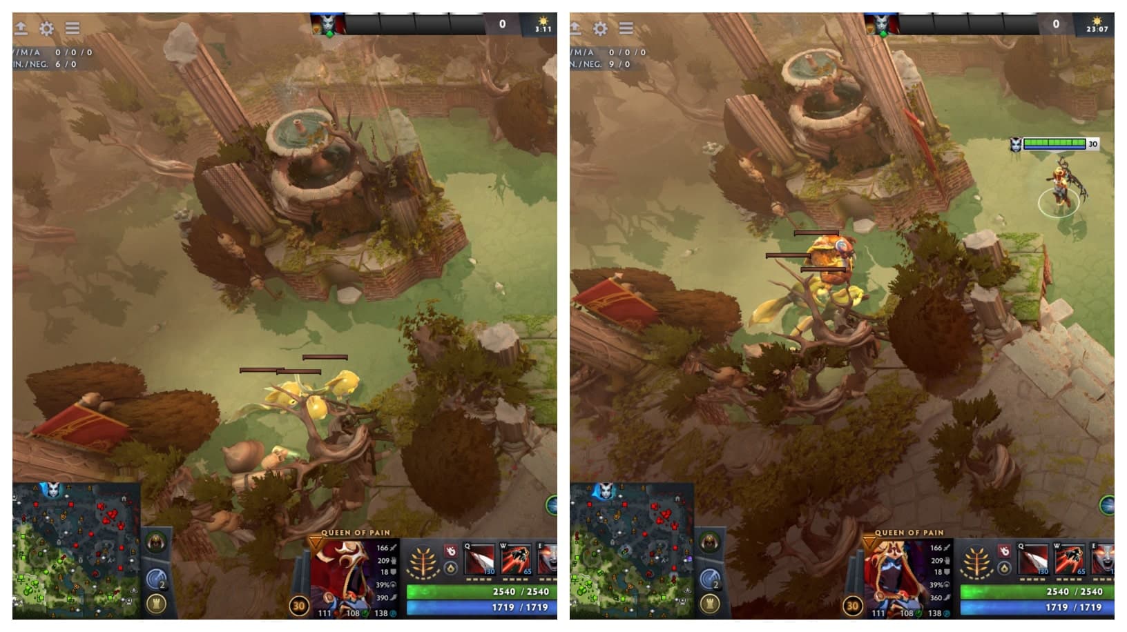 Demonstração da evolução dos creeps anfíbios.