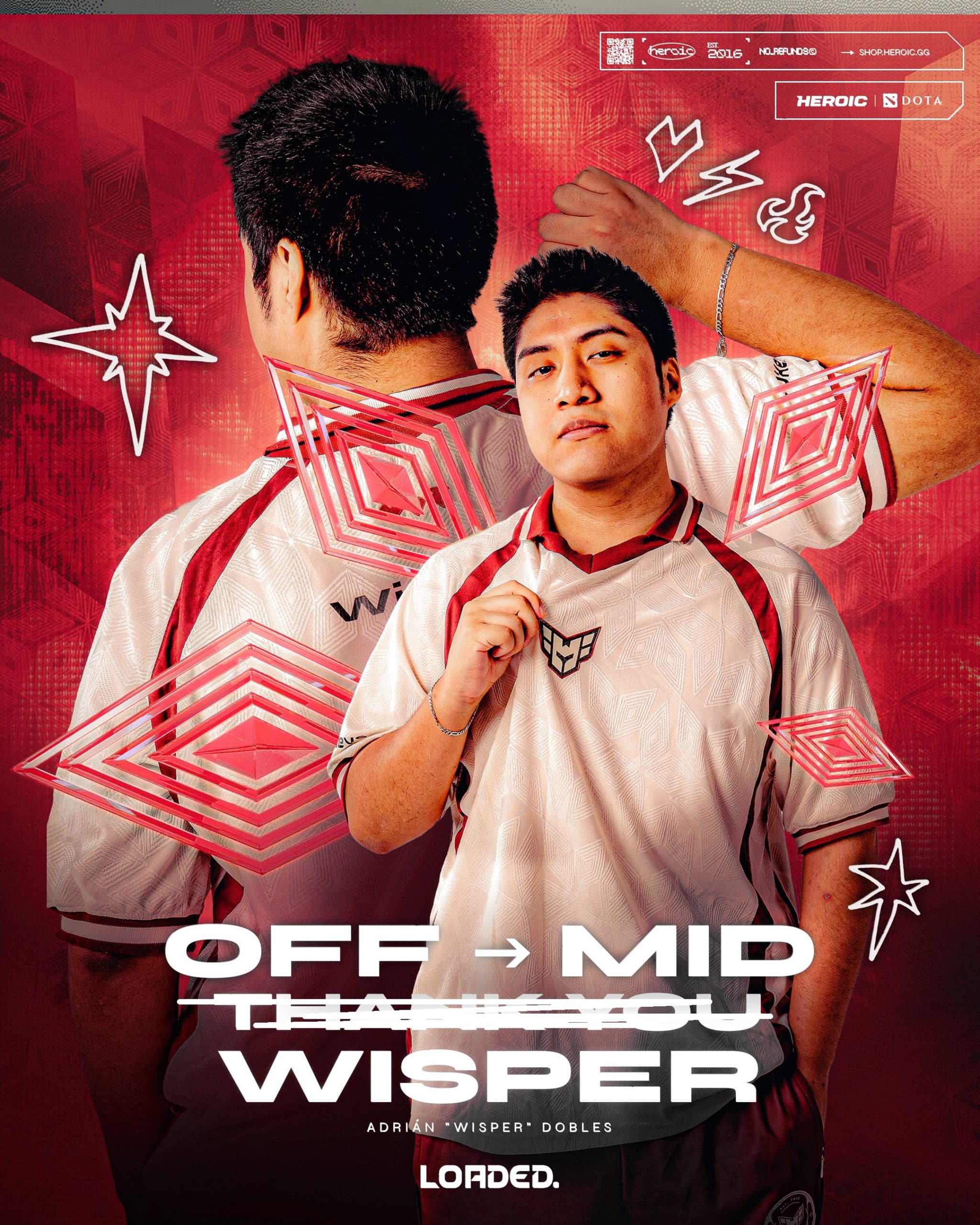 Wisper é o novo midlaner no elenco da Heroic para a próxima temporada.