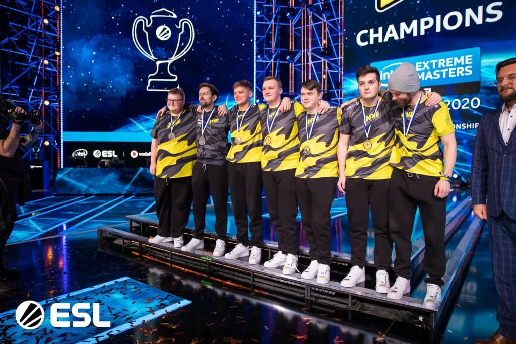 NaVi after claiming the 2020 championship. Credits: ESL