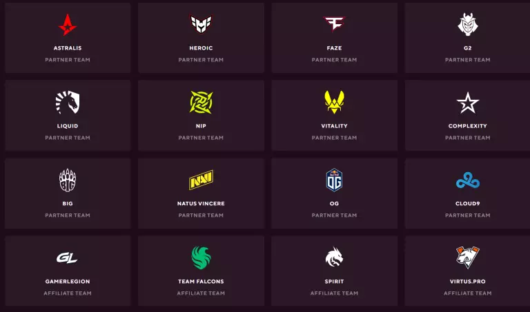 All participating teams in the Blast Premier Spring 2024 tournament (credits: Blast.tv)