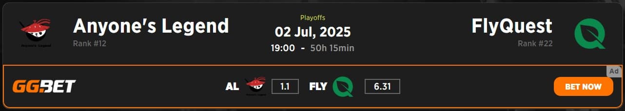 Anyone's Legend vs FlyQuest MSI 2025