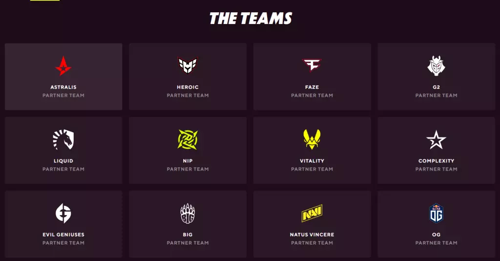 12 times em busca da glória eterna na Blast Premier Spring Finals (créditos: Blast.tv)