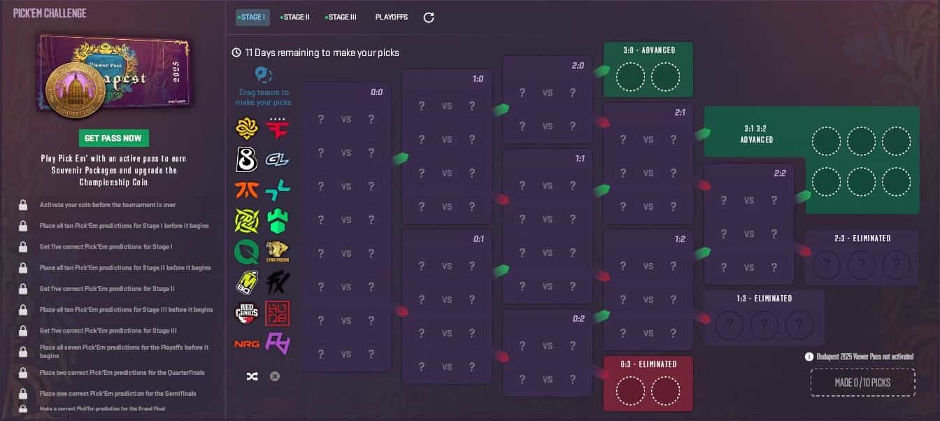 StarLadder Budapest Major 2025 Pick’Em Challenge Guide: How to Play