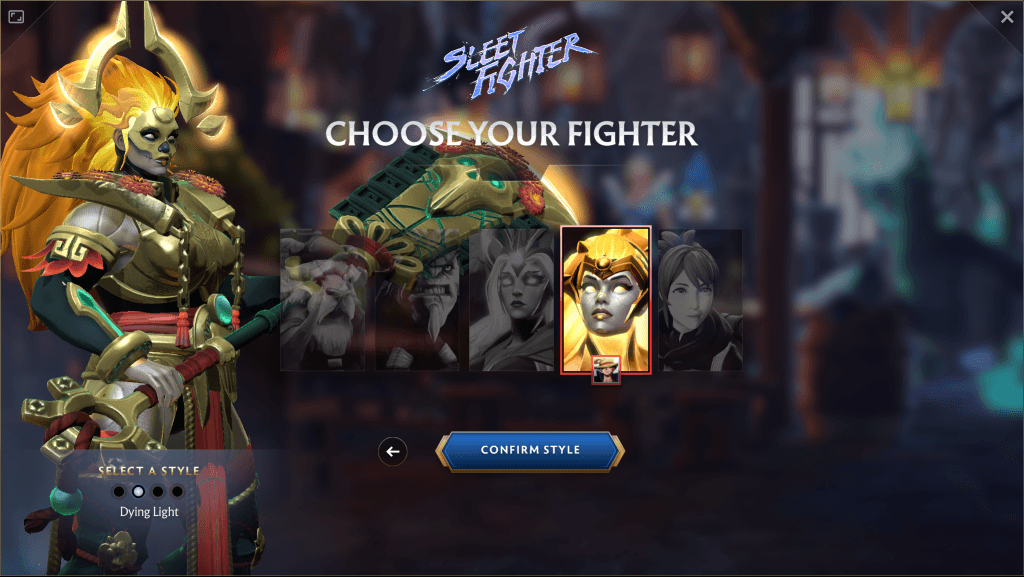 Sleet Fighter - Hero Selection Screen