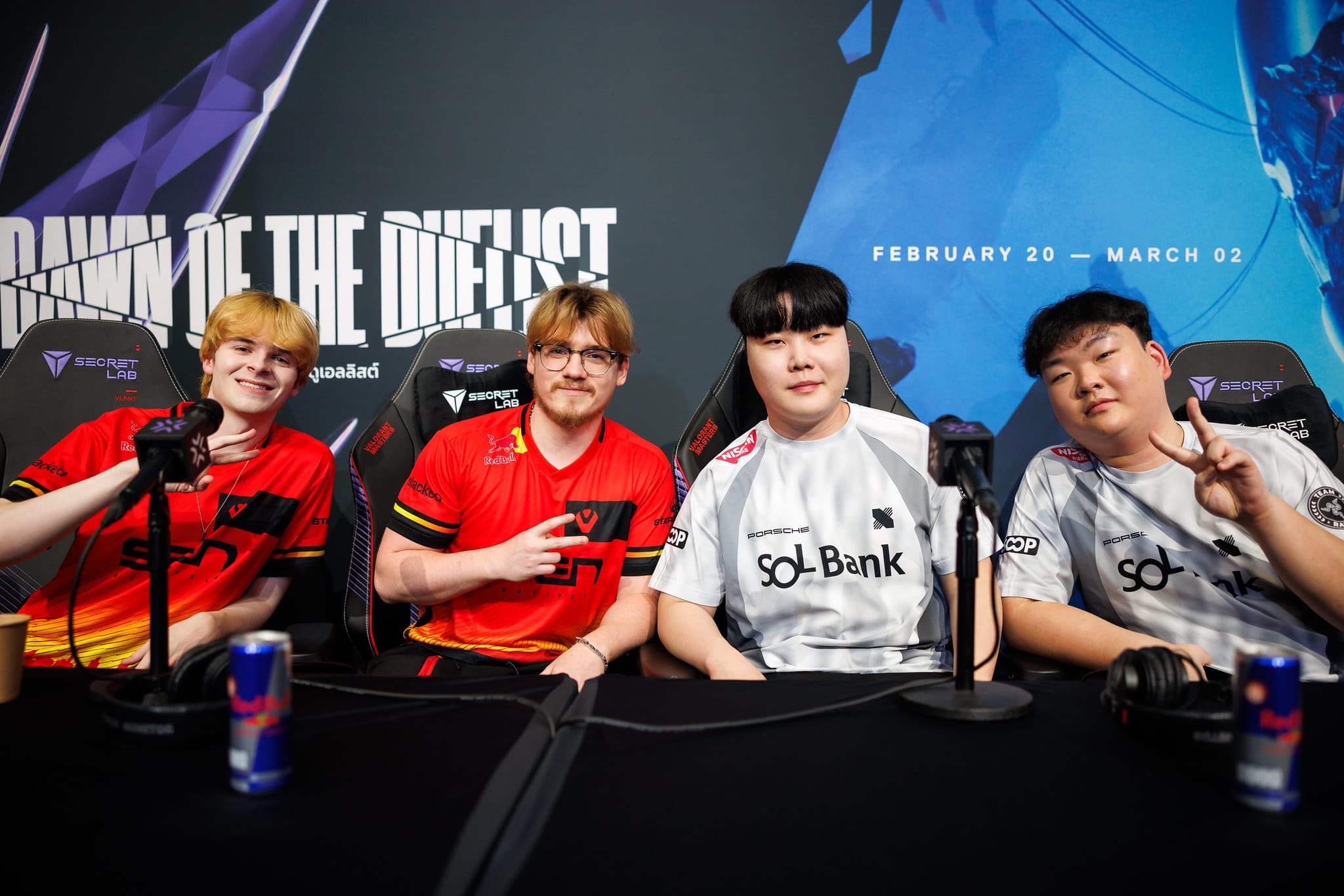 DRX and Sentinels in the VALORANT Masters Bangkok Pre-event Press Conference