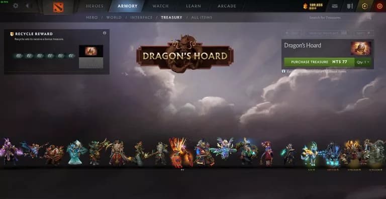 Dota 2 Dragon Hoard Update