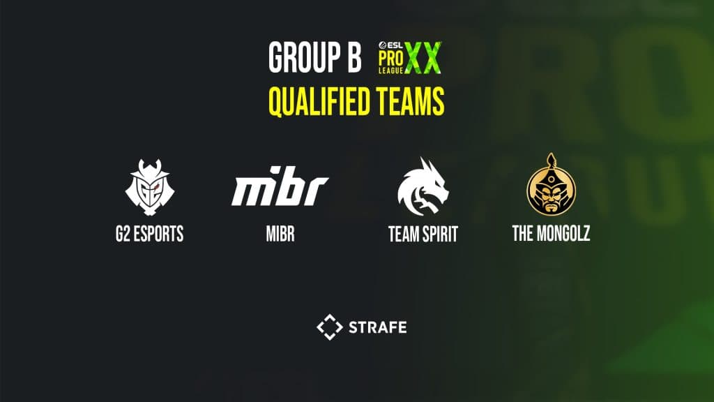 ESL Pro League Season 20 Group B Qualified Teams
