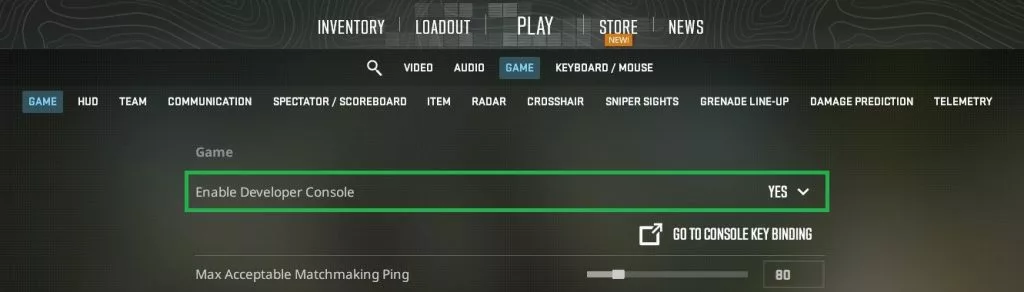 Enable Developer Console