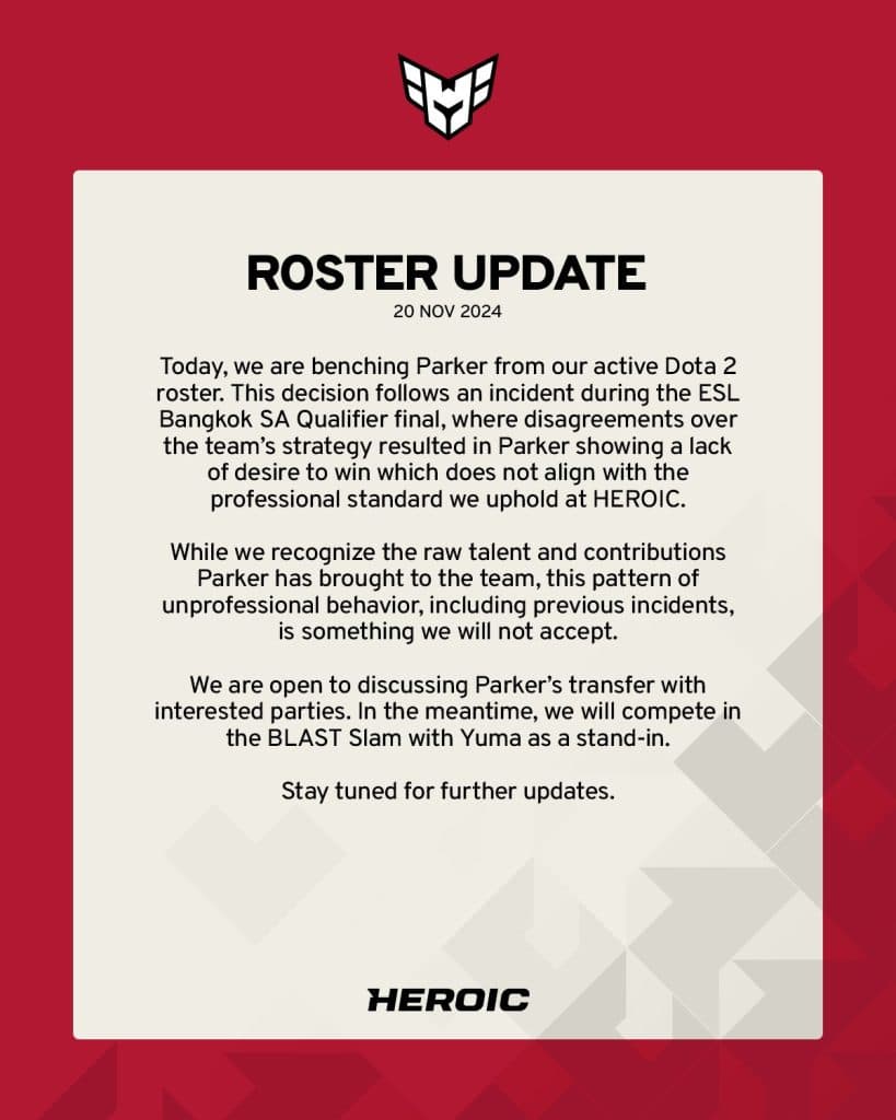 Parker Heroic Statement