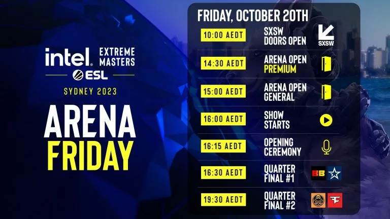 IEM Sydney 2023 Playoffs Day 1 Schedule