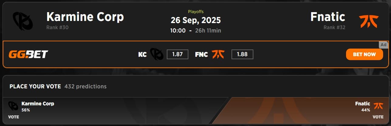 Karmine Corp vs Fnatic LEC preview