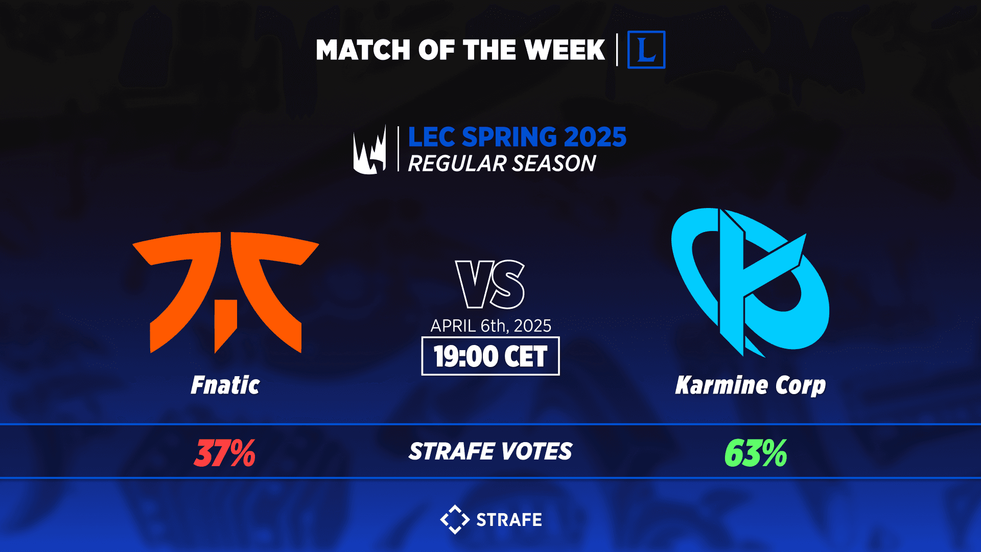 LEC Spring 2025 Match of the Week Fnatic vs Karmine Corp
