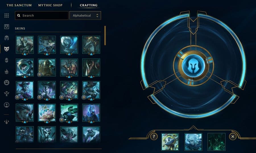 League of Legends skins crafting