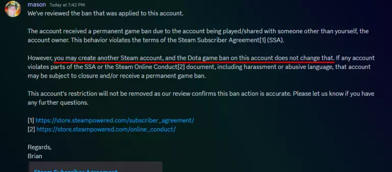 Mason getting banned