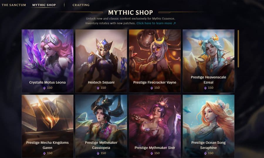 Mythic Shop League of Legends