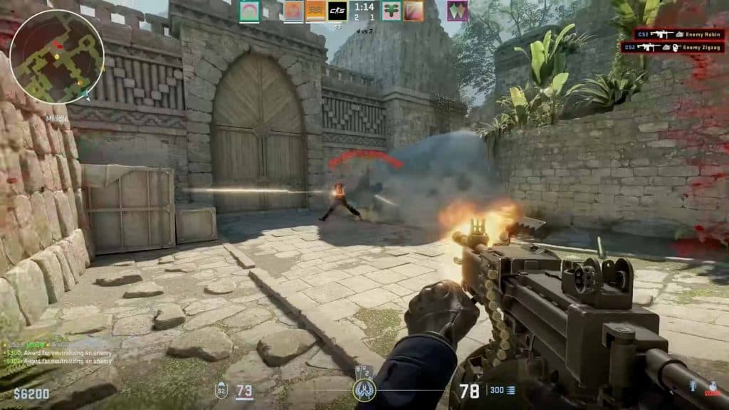 CS2 negev suppressing fire Ancient mid