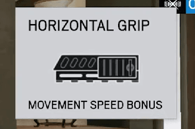 Newly introduced Horizontal Grip gives 15% movement speed bonus