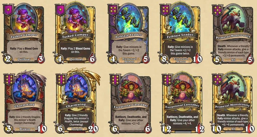 Rally Cards in Hearthstone