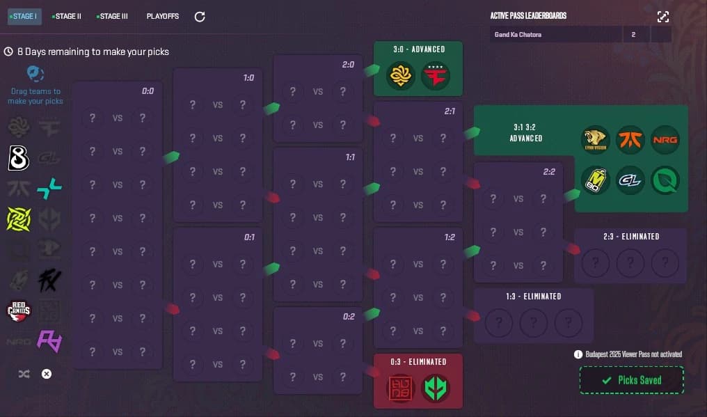 StarLadder Budapest Major 2025 Stage 1 Pick’em’s Guide