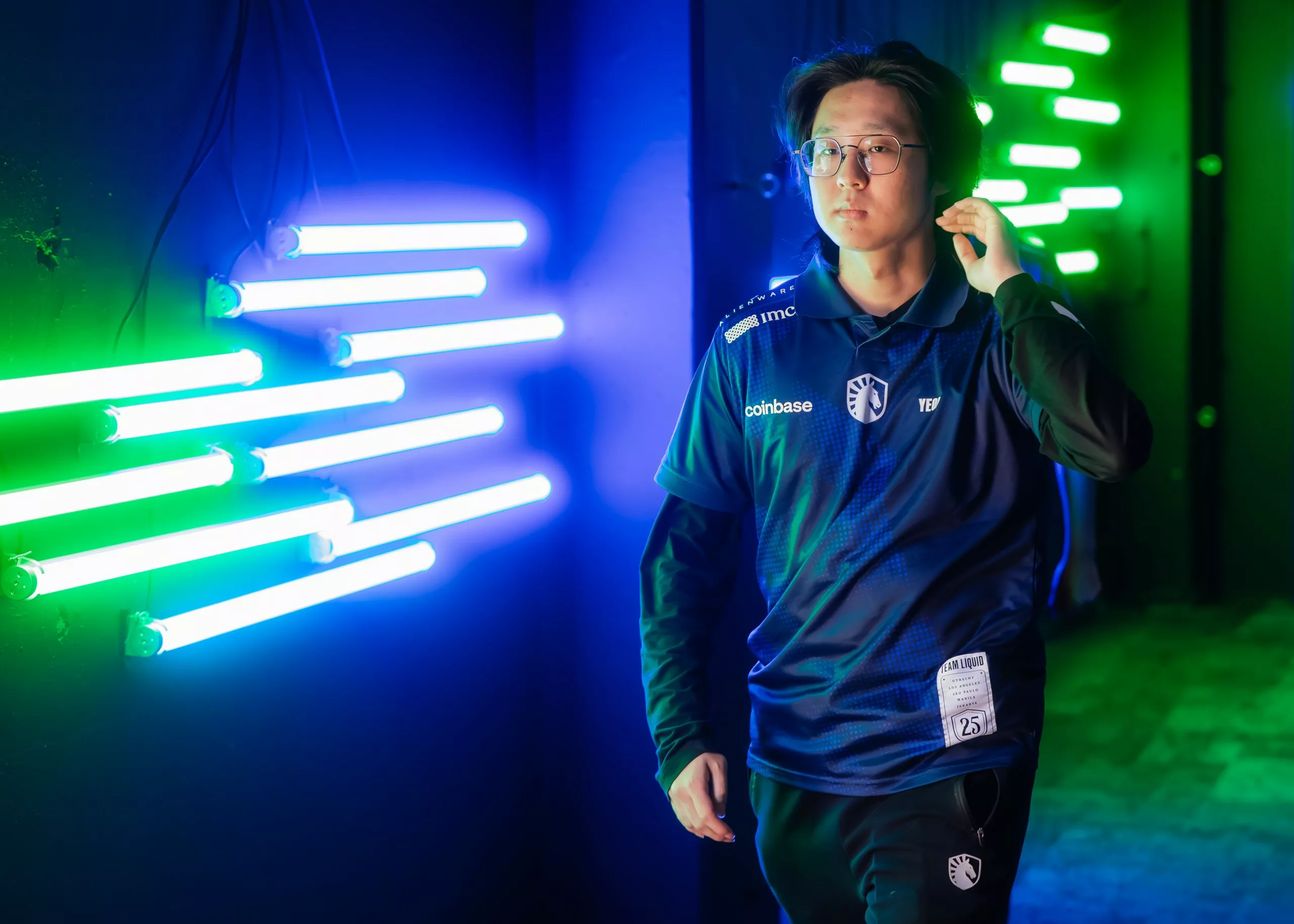 Yeon of Team Liquid walks backstage during LTA North Split 3 Week 4 Day 2 at the Riot Games Arena on August 17, 2025 in Los Angeles, California.