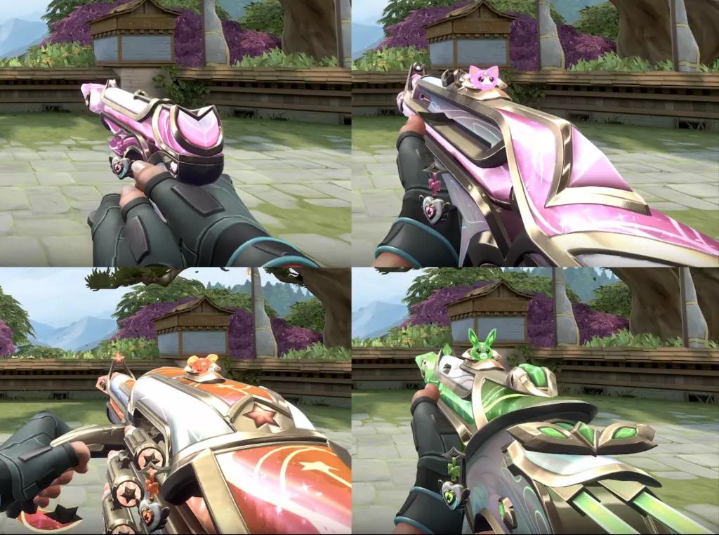 The different weapons of the Evori Dreamline skinline