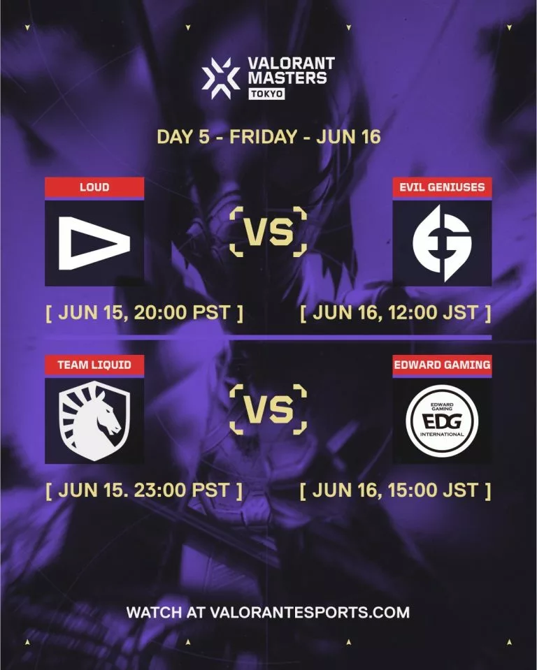 VCT Masters Tokyo Playoffs Day 1 Schedule