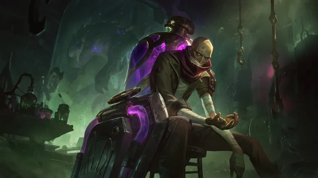new arcane-related shimmer lab singed skin is coming to league of legends