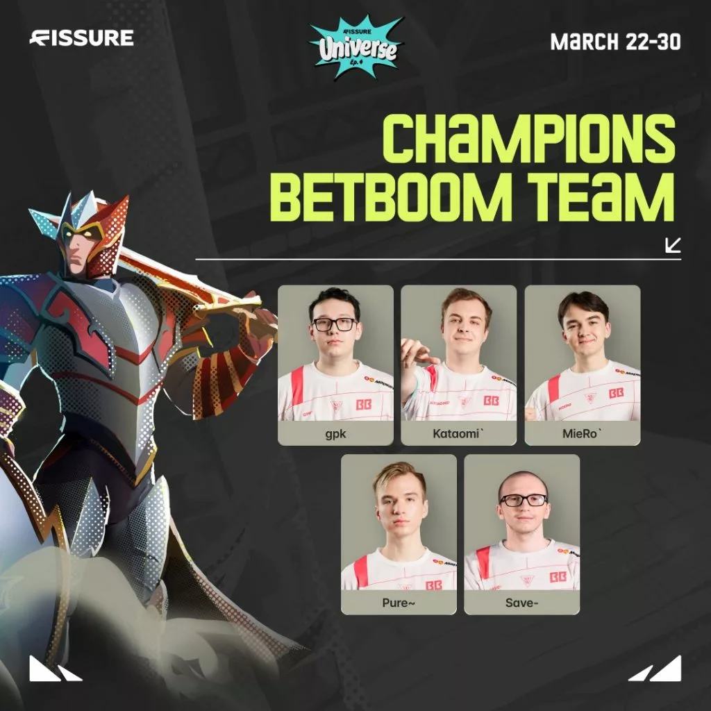 BetBoom Team won the Grand Finals of the FISSURE Universe Episode 4.