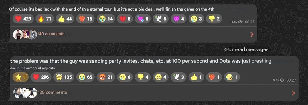 Google translation of the Telegram messages sent by Collapse.